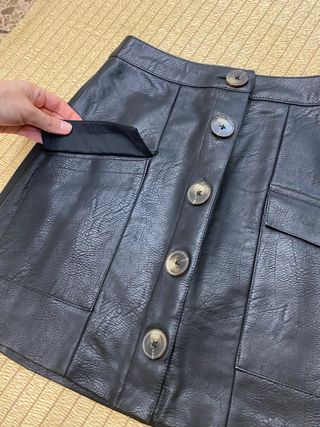 Falda de polipiel Stradivarius