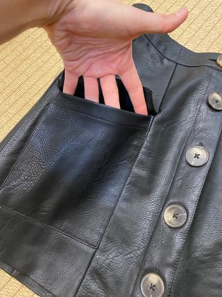 Falda de polipiel Stradivarius