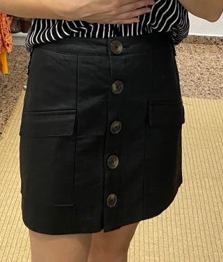 Falda de polipiel Stradivarius