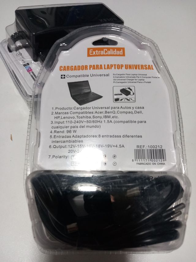 CARGADOR UNIVERSAL ORDENADOR 120W o 90W