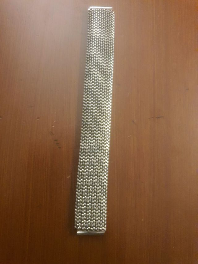 Antigua correa malla de acero de reloj