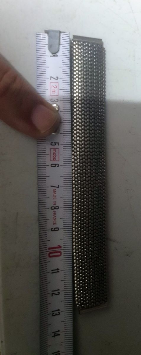 Antigua correa malla de acero de reloj