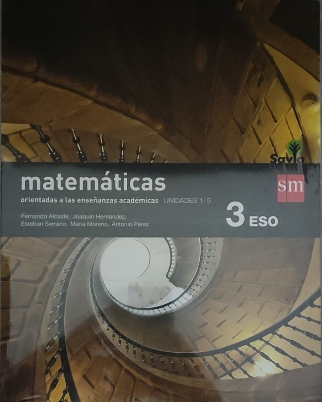 Matemáticas 3 ESO, editorial SM - 9788467582932
