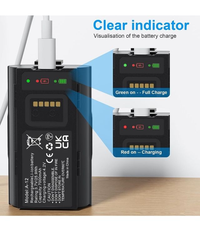 Batería recargable 7000mAh para videoportero.