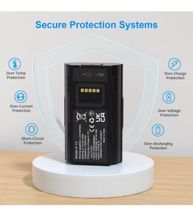 Batería recargable 7000mAh para videoportero.