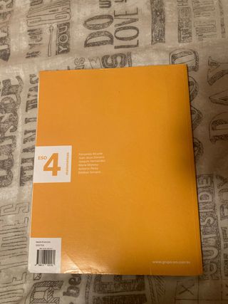 Libro de texto de matemáticas 4 ESO