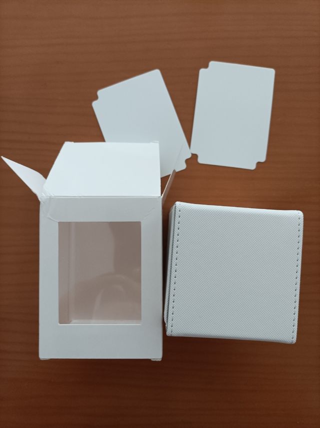 Deck Box Magnético Poli Piel Color Blanco Deck Box