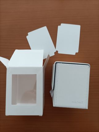 Deck Box Magnético Poli Piel Color Blanco Deck Box