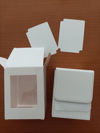 Deck Box Magnético Poli Piel Color Blanco Deck Box