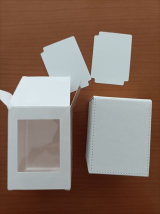 Deck Box Magnético Poli Piel Color Blanco Deck Box