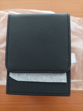 Deck Box Magnético Poli Piel Color Negro Tcg Deck