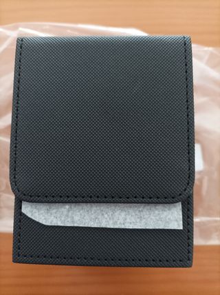 Deck Box Magnético Poli Piel Color Negro Tcg Deck