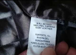 Cazadora 100% piel caprina de hombre