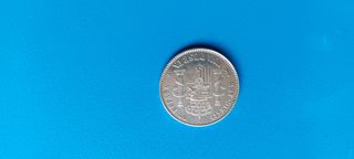 Monedas de plata de 0,50 céntimos y 1 peseta