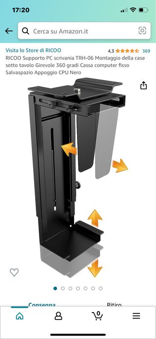 porta pc da scrivania