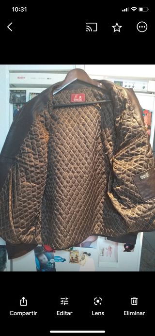 cazadora hombre piel negro