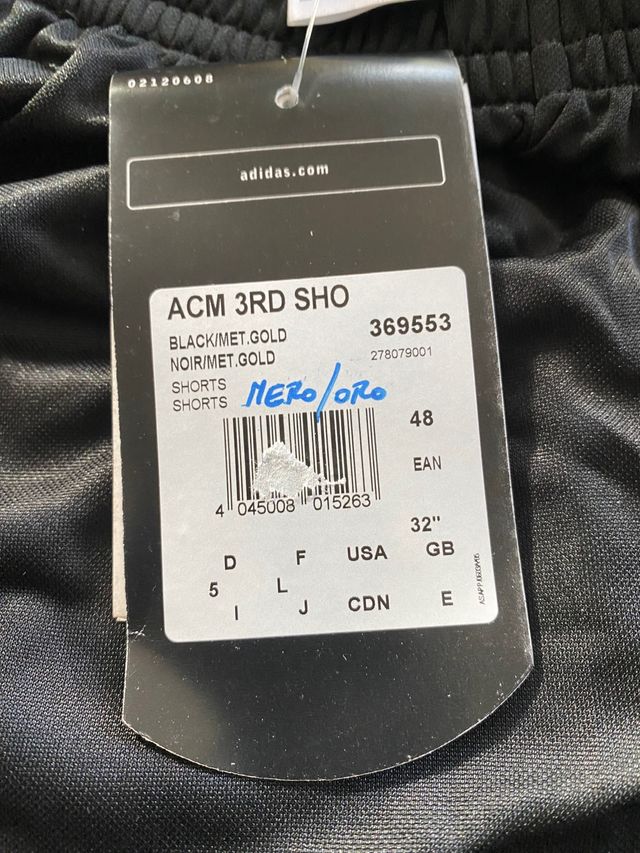 calzoncino Milan Adidas official nuovo