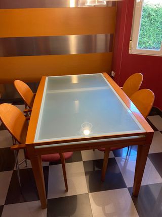 Mesa de comedor extensible – Cristal templado