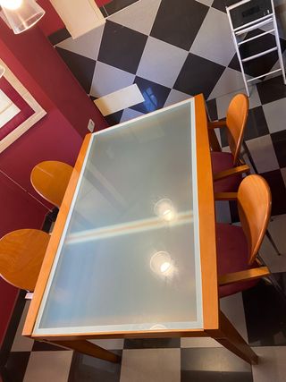 Mesa de comedor extensible – Cristal templado