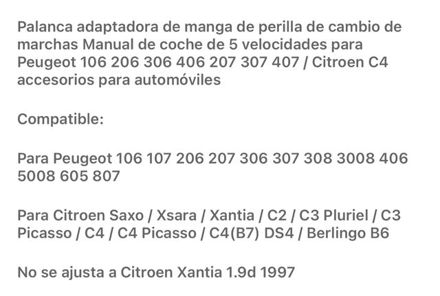 Pomo Palanca Cambios Universal