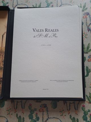 Vales reales de S M el rey