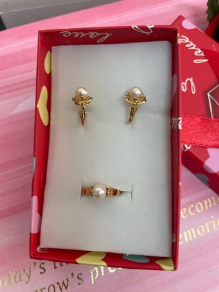 conjunto niña oro