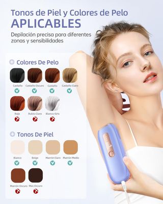 NUEVO - Depiladora láser IPL 9 niveles 3 funciones