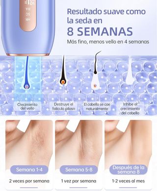 NUEVO - Depiladora láser IPL 9 niveles 3 funciones