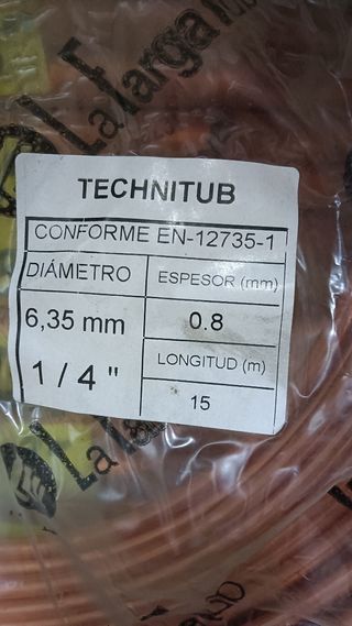 Tubo cobre aire acondicionado 