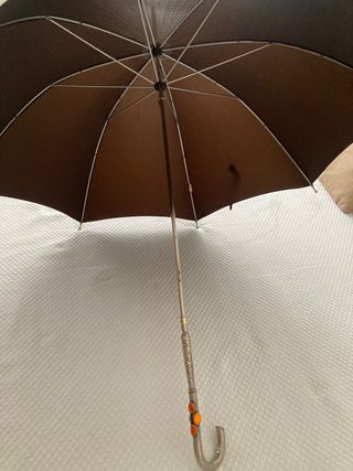 Elegante Paraguas marrón made in Italy 