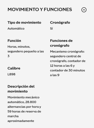 Reloj Longines Conquest cronógrafo automático.