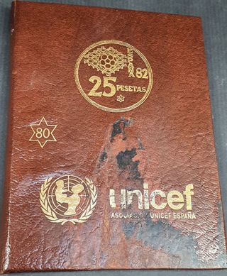 CARTERA MONEDAS MUNDIAL 82 UNICEF