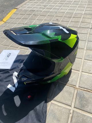 casco fox v1 tayzer negro fluor