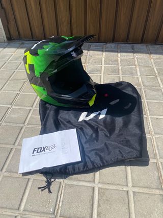 casco fox v1 tayzer negro fluor