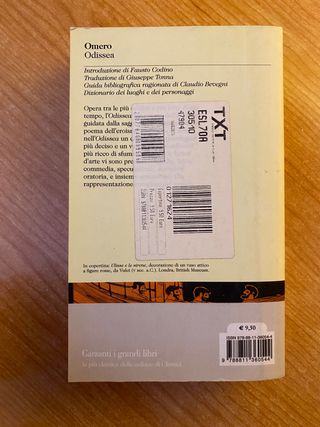 Libro: "Odissea"