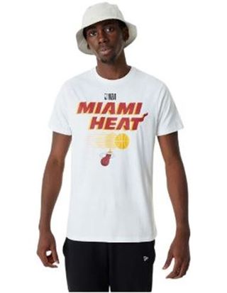 NEW ERA T-SHIRT MIAMI HEAT TEAM GRAPHIC WHITE PROM