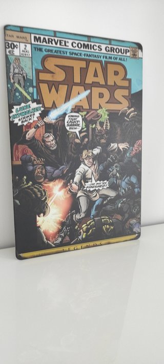 Cartel retro vintage portada comic Star wars