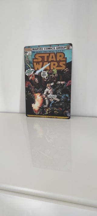 Cartel retro vintage portada comic Star wars