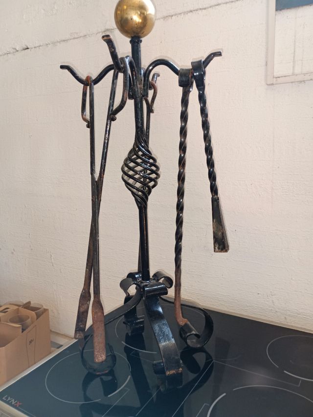 Juego utensilios para chimeneas