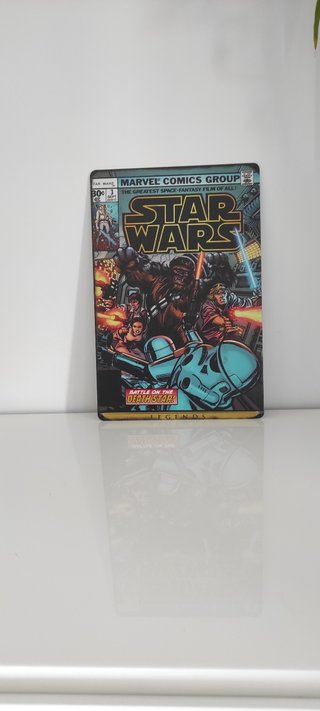 Placa decorativa portada cómic star wars
