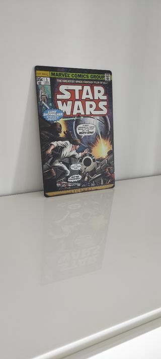 Cartel metal  portada vintage cómic Star wars