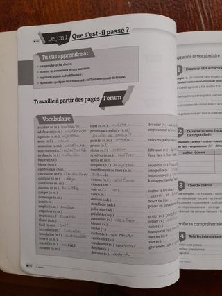 Libro Francés cahier d'exercices, 1° BACH nivel B1