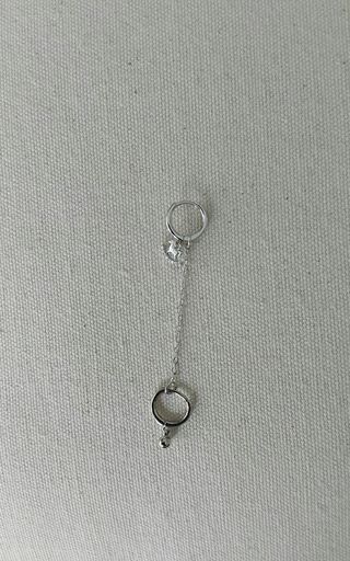 Pendientes aro de cadena plata 925