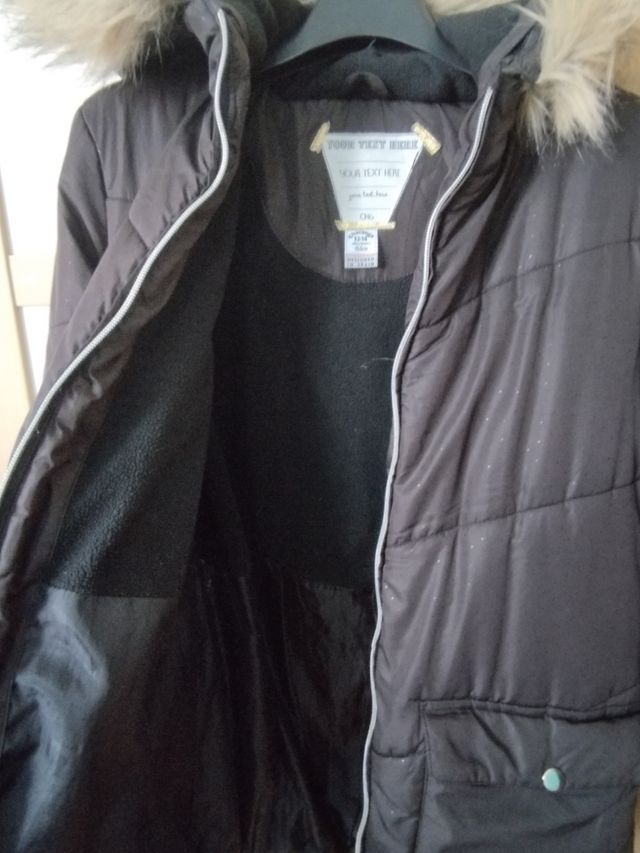 Plumífero negro talla 13-14