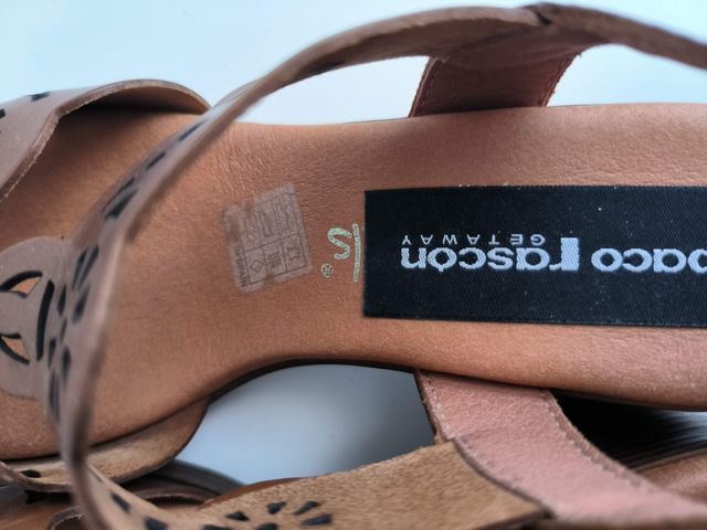 Sandalias NUEVAS Caladas piel T. 37