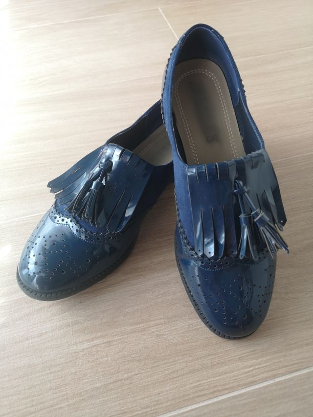 Zapatos Oxford azul marino 36 como nuevos
