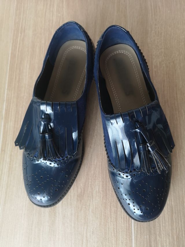 Zapatos Oxford azul marino 36 como nuevos