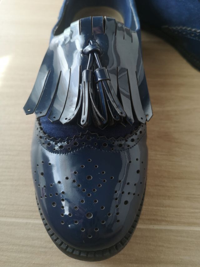 Zapatos Oxford azul marino 36 como nuevos