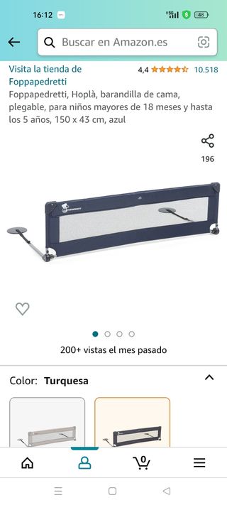 Barrera plegable portatil cama