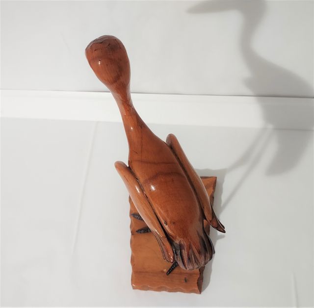 Cicogna in legno stile Aldo Tura ( Cigùena)